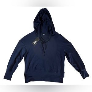 Zeagoo Navy Blue Hoodie Sweatshirt Draw String Size Medium Cotton Blend NWT